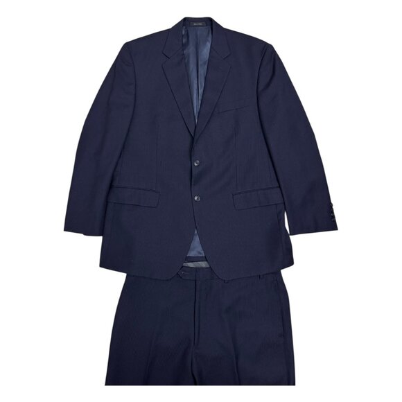 CALVIN KLEIN Pinstripe Luxury Designer Business Formal Blazer & Jacket Suit 36R - Picture 7 of 10